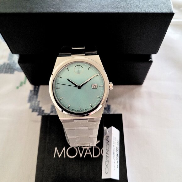 Movado Men's Bold Quest Sunray Light Blue Dial Swiss Watch - Picture 6 of 8